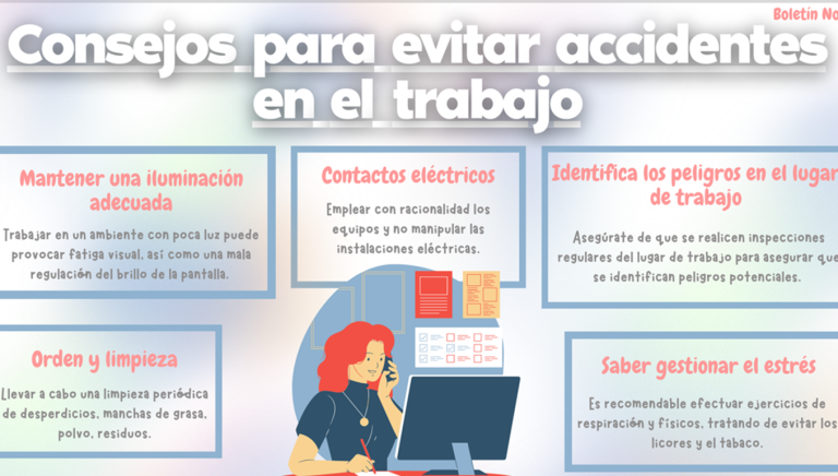 Boletín No.9/22 — Consejos para evitar accidentes en el trabajo