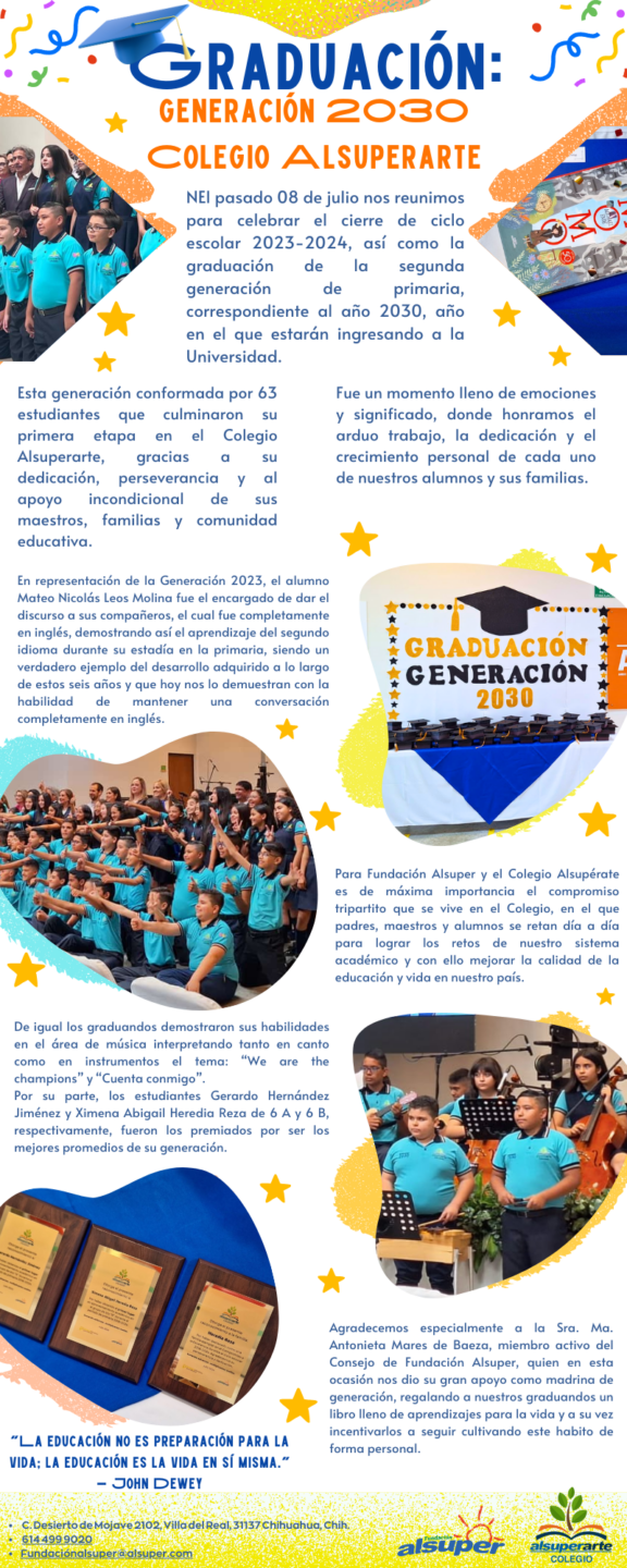 GRADUACIÓN PRIMARIA G2030 – SEGUNDA GENERACIÓN ALSUPERARTE